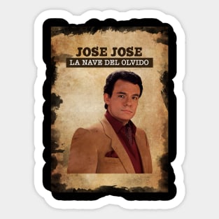 Vintage Old Paper 80s Style Jose Jose Sticker